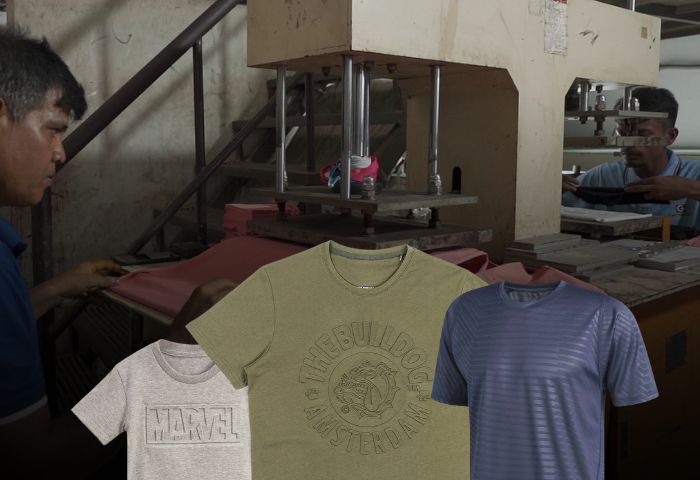 All Over Fabric Emboss Printing